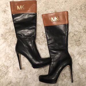 Michael Kors Leather high heel boots .